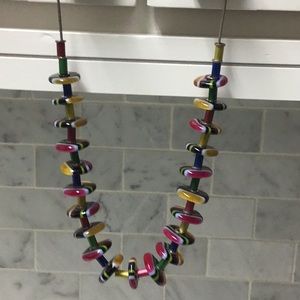 Glass Beads On Sterling Silver Chain